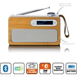 Lenco - PDR-040EF - Draagbare DAB+/FM Radio - Bamboe