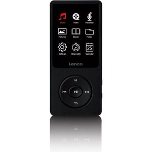 Lenco - Xemio-669BK - MP3/MP4 Speler - Zwart - 8GB Intern Geheugen