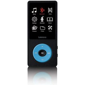 Lenco - Xemio-860BU - MP3/MP4 Speler - Blauw - 8GB Intern Geheugen