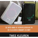 Lenco BTC-060WH - Draadloze Bluetooth Speaker 20W - Karaokeset met Microfoon en LED-verlichting - Wit