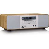 Lenco - DAR-251WDWH - Wekkerradio - Hout/Wit - DAB+/FM, CD, USB, Bluetooth