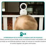 Alecto - DVM2043 - Babyfoon met Camera - Wit - 4,3" Kleurenscherm