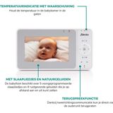 Alecto Babyfoon met Camera - Core Collection - Beste Koop en Beste uit de Test - 4.3 inch Scherm - Op afstand bestuurbaar - Uitbreidbaar tot 4 camera's - Nachtlampje - DVM2043 - Wit