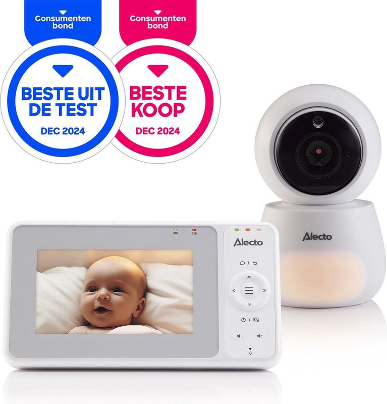 Alecto - DVM2043 - Babyfoon met Camera - Wit - 4,3" Kleurenscherm