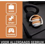 Lenco - HPB-830GY - Draadloze Bluetooth Koptelefoon - Grijs-Wit - Active Noise Cancelling