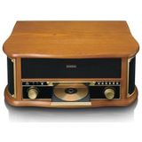 Classic Phono TCD-2571WD - Retro Platenspeler met Bluetooth - DAB FM - USB Encoding - CD-speler