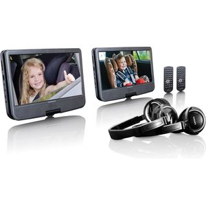 LENCO DVP-1046BK - Draagbare DVD Speler - Zwart - 2x 10 Inch Scherm