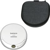 Draagbare CD/MP3 speler met antischokbescherming en handige opbergcase met ingebouwde powerbank Lenco Zwart-Grijs