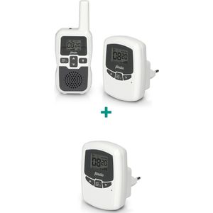 Alecto DBX-80 + extra DBX-80BU - Babyfoon met groot bereik - 2 Baby units - Wit/Antraciet