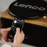 Lenco Bluetooth Platenspeler - 4 Ingebouwde Speakers - Platenspeler op poten - LS-570OK - Eikenhout