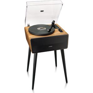 Lenco Bluetooth Platenspeler - 4 Ingebouwde Speakers - Platenspeler op poten - LS-570OK - Eikenhout