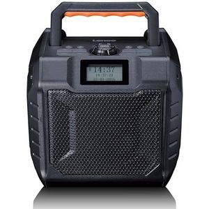 Lenco ODR-160BK Outdoor-Radio - DAB+/FM-Radio, Bluetooth-Lautsprecher, stoßfest & wasserdicht, SD-Kartenleser, AUX-In, 35W RMS, 20 Stunden Akkulaufzeit, USB-Ladefunktion