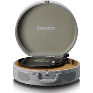 LENCO LS-66GY - Houten retro platenspeler met ingebouwde speakers, Bluetooth� en AT3600L cartridge - Grijs