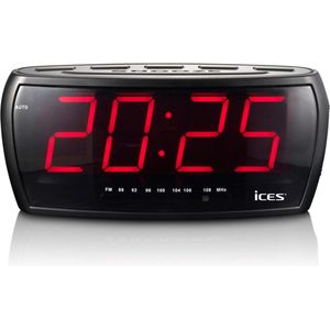 2x Alecto ICR-230 Wekkerradio Zwart