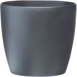 Elho Brussels Rond 20 - Bloempot voor Binnen - 100% Gerecycled Plastic - Ø 20.0 x H 18.7 cm - Antraciet