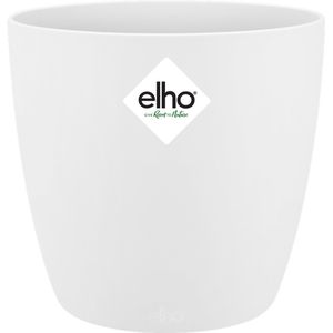 Elho Brussels Rond Mini 9.5 - Bloempot voor Binnen - Ø 10.0 x H 8.9 cm - Wit