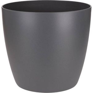 Elho Brussels Rond Mini 9.5 - Bloempot voor Binnen - Ø 10.0 x H 8.9 cm - Antraciet