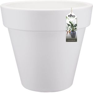 Elho Pure Round 40 - Grote Bloempot voor Binnen & Buiten - Gemaakt van Gereycled Plastic - Ø 39.0 x H 35.7 cm - Wit