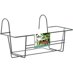 Elho Green Basics Balkonrek Metaal 80 - Accessoires voor Balkon Buiten - Ø 79.3 x H 19.5 cm - Antraciet