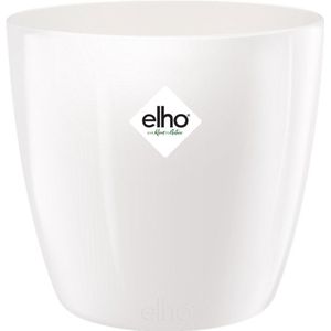 Elho Brussels Diamond Rond 22 - Bloempot voor Binnen - Ø 22.4 x H 20.1 cm - Wit