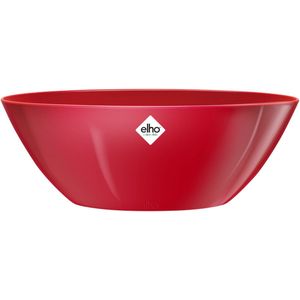 Elho Brussels Diamond Ovaal 36 - Bloempot voor Binnen - Ø 35.5 x H 13.0 cm - Lovely red