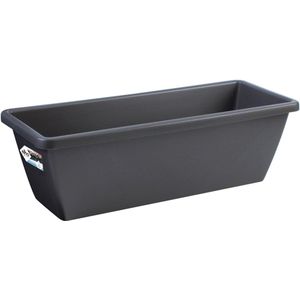 Elho Barcelona Balkonbak 40 - Plantenbak voor Balkon Buiten - Ø 39.5 x H 16.0 cm - Antraciet