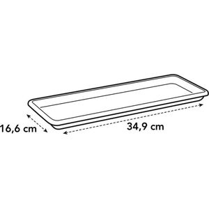 Elho Barcelona Balkonbak Schotel 40 - Schotel voor Balkon Buiten - Ø 34.6 x H 2.8 cm - Taupe