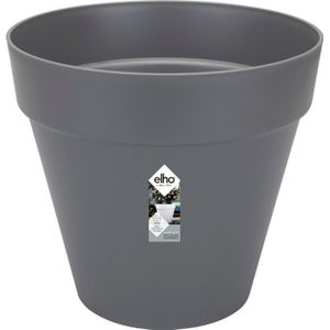 Elho Loft Urban Rond 60 - Grote Bloempot voor Buiten - Waterreservoir - 100% Gerecycled Plastic - Ø 58.0 x H 54.0 cm - Antraciet