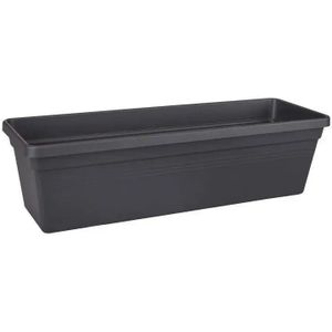 Elho - Green Basics Balkonbak 80 - Plantenbak - Living Black - Ø 79.0 x H 14.0 cm