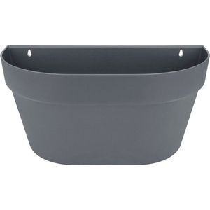 Elho Loft Urban Wandbak 40 - Plantenbak voor Balkonbuiten - Ø 39.3 x H 18.8 cm - Antraciet