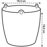 Bloempot Brussels hangschaal 18 cm antraciet - Elho