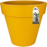 Elho Pure Round 40 bloempot voor binnen en buiten, Ø 39,0 x H 35,7 cm, geel/oker