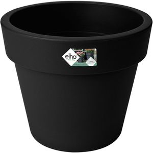 Elho Green Basics Top Planter 40 - Bloempot voor Buiten - Ø 39.0 x H 33.0 cm - Living Black