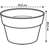 Elho Loft Urban Schaal 35 - Bloempot Voor Buiten - Ø 34.5 X H 20.2 cm - Antraciet