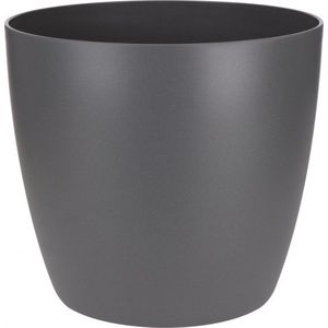 Elho Brussels Rond Mini 7 - Bloempot voor Binnen - Ø 6.7 x H 6.0 cm - Antraciet