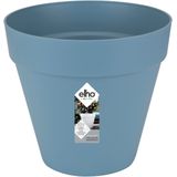 Elho Loft Urban Rond 20 - Bloempot voor Buiten - Ø 19.3 x H 17.5 cm - Blauw