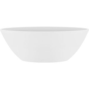 Elho Brussels Ovaal 36 bloempot voor binnen, Ø 36,0 x H 13,1 cm, wit/wit
