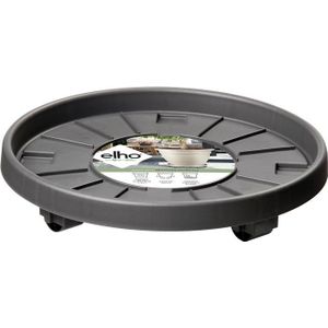 Elho Universele Planttaxi 35 - Schotel voor Binnen & buiten accessoires - Ø 33.7 x H 6.5 cm - Antraciet