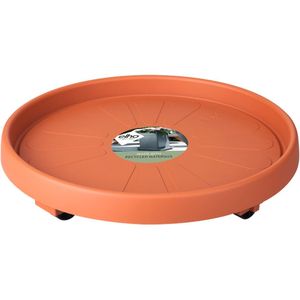 elho Universal Planttaxi 40 onderzetters voor binnen, buiten en accessoires, Ø 38,2 x H 6,5 cm, bruin/terracotta