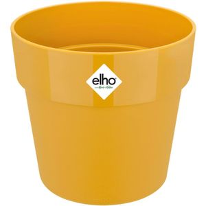 Elho B.for Original Rond 18 - Bloempot voor Binnen - 100% Gerecycled Plastic - Ø 18.0 x H 16.5 cm - Oker