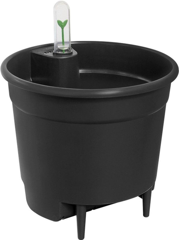 Self-watering insert 21 living black binnen l 21 x w 21 x h 19,4 cm - Elho