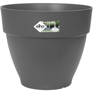 Elho Vibia Campana Rond 30 - Bloempot voor Buiten met Afwateringsgaten - 100% Gerecycled Plastic - Ø 29.8 x H 25.8 cm - Antraciet