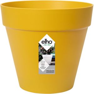 Elho Loft Urban Rond 30 - Bloempot voor Buiten - Ø 28.5 x H 26.0 cm - Oker