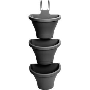 Elho Corsica Vertical Forest Set/3 Anthr | Bloempotten & accessoires