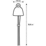 Elho kweeklamp zwart met wit Led verlichting 8 x 7 x 36 cm