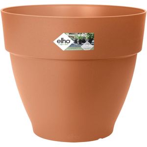 Elho Vibia Campana Rond 25 - Bloempot voor Buiten met Drainagesysteem - 100% Gerecycled Plastic - Ø 24.5 x H 21.0 cm - Terra