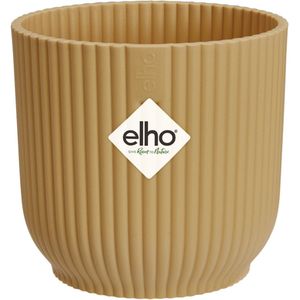 Elho Vibes Fold Rond Mini 7 - Indoor Bloempot - Ø 7,0 x H 6,5 - Geel/Boter Geel