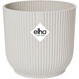 Elho Vibes Fold Rond 25 - Bloempot voor Binnen - 100% Gerecycled Plastic - Ø 25,0 x H 23.0 cm - Zijdewit