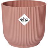 Elho Vibes Fold Rond 30 - Bloempot voor Binnen - 100% Gerecycled Plastic - Ø 29.5 x H 27.2 cm - Delicaat Roze