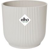 Elho Vibes Fold Rond 30 Bloempot voor Binnen 100% Gerecycled Plastic Ø 29.5 x H 27.2 Zijdewit